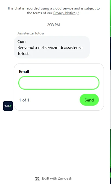 Supporto clienti CasinoMania con live chat italiana, supporto email, telefono dal lunedì al venerdì, modulo di contatto e tempi di risposta medi 2-5 minuti